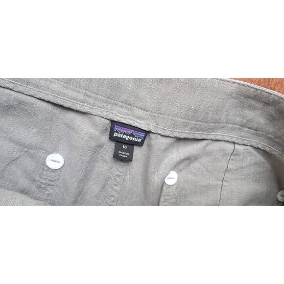 Patagonia Island Hemp Organic Cotton Pants Pleated Chambray Size 10 Lagenlook - Picture 4 of 8